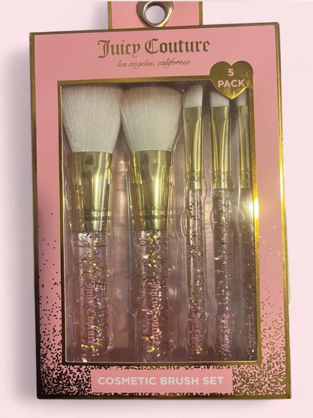 Juicy Couture glitter Pink Cosmetic Brush Set